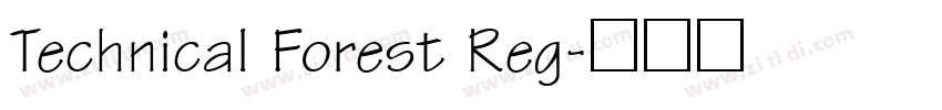 Technical Forest Reg字体转换